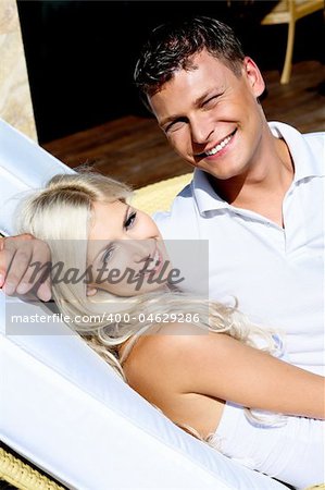 Affectionate couple smiling