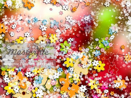 Ornamental and graphic floral background / wallpaper