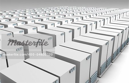 Rows of Servers at a Data Storage Center