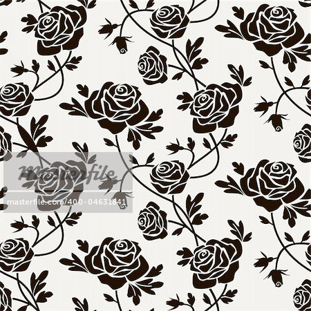 Romantic roses seamless pattern tile. Full scalable vector graphic, change the colors as you like.