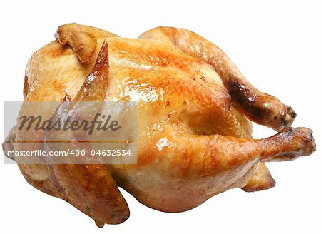 Fried chicken on a white background