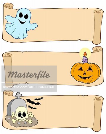 Halloween banners collection 1 - vector illustration.