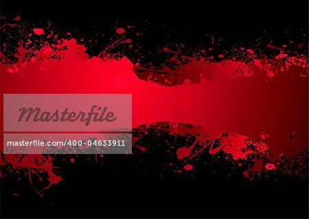 Bright blood red ink banner with room to add your own text