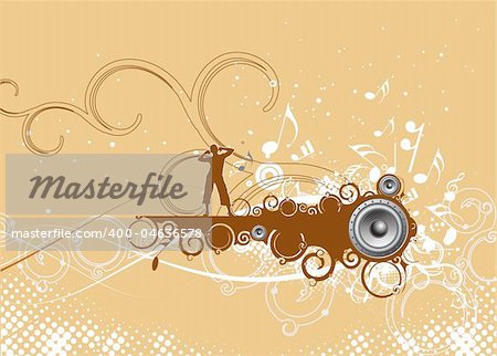 music vector composition with  Illustration on a musical theme