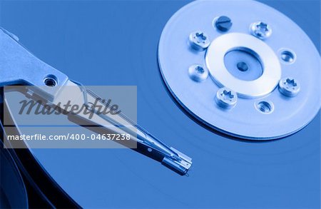 Hard disk drive close up