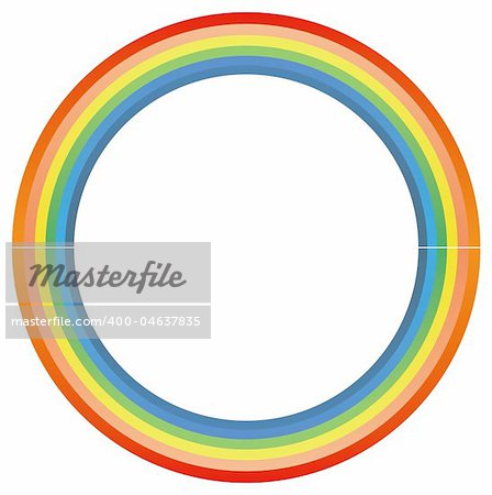 rainbow circle isolate in a white background