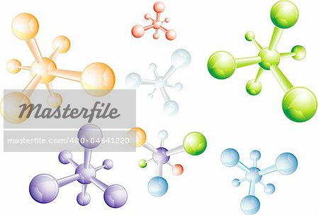 vector illustration of  abstract molecule