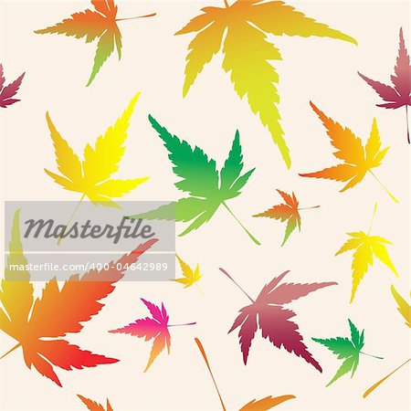 Maple leafs texture  - autumn seamless pattern