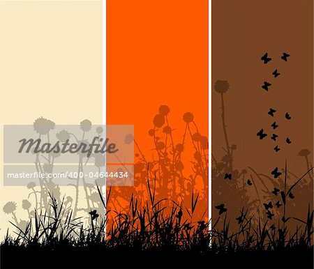 Grass silhouette background
