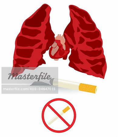 Danger healthcare smoking sign