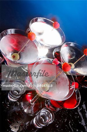 Martini, Cosmopolitan, russian and shooters