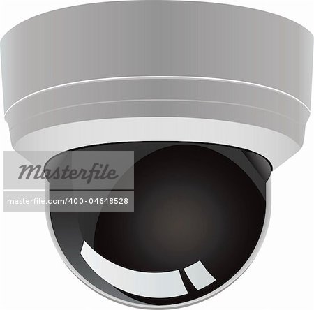 revolve dome security camera vector