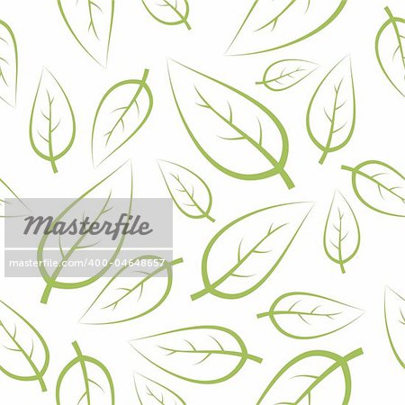 Fresh green leafs texture - seamless pattern