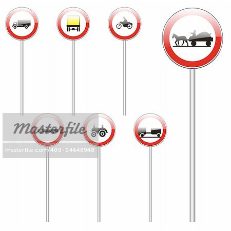 three hundred fully editable vector european traffic signs with details ready to use