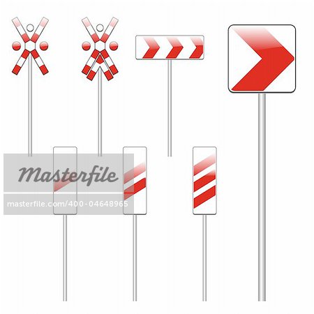 three hundred fully editable vector european traffic signs with details ready to use