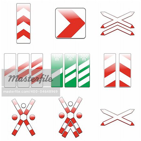 three hundred fully editable vector european traffic signs with details ready to use