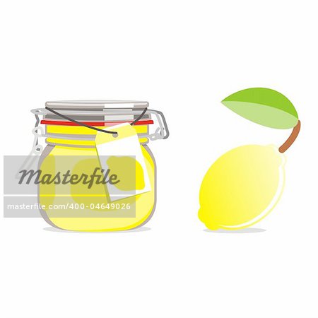 fully editable vector isolated jam jars and fruits set ready to use