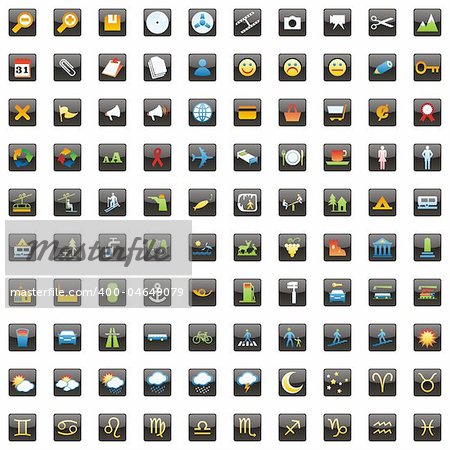 fully editable glossy vector web icons with details ready to use