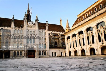 Guildhall building and Art Gallery in City of London