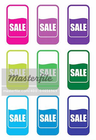 Retail sale price tags for every shopping season in vector