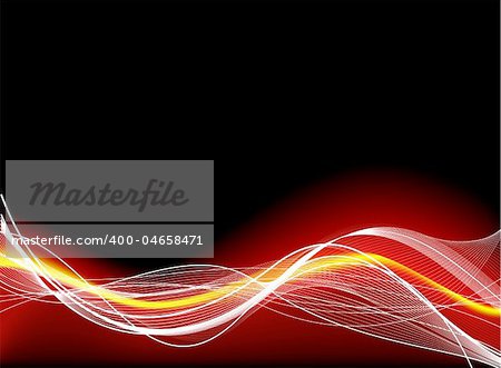 Abstract smooth black background with red fibres