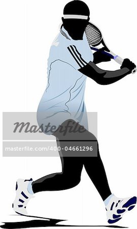 Tennis player. Vector illustration