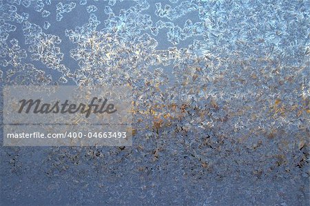 Beautiful frost pattern on a window