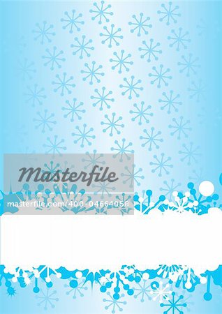 Blue winter background with snowflakes an space for your text. Vector illustration.