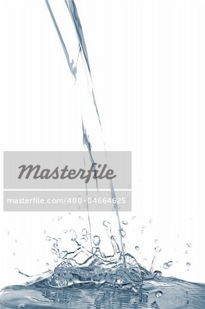 Stock image of water being poured into container
