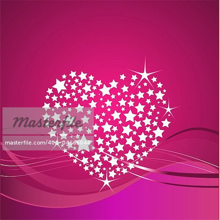 Shining vector Valentine?s Day  background with glitter heart