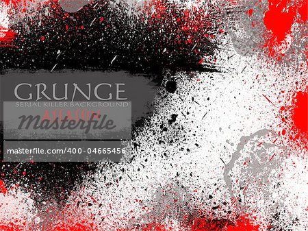 Abstract Assassin Red and Black Drops Grunge Background