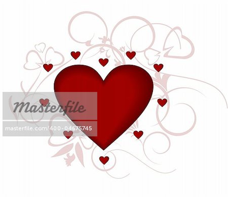 Heart, love, the Valentine's day. Vector
