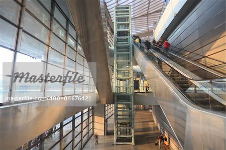 the hall of shanghai south railway station .