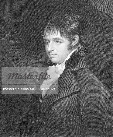 Richard Porson (1759-1808) on engraving from the 1800s. English classical scholar. Engraved by B.Holl after a picture by Hoppner and published in London by Charles Knight, Ludgate Street.