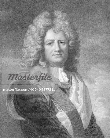 Vauban (1633-1707) on engraving from the 1800s. Marshal of France and the foremost military engineer of his age. Engraved by W.T.Fry from a picture by Lebrun and published in London by Charles Knight, Ludgate Street.