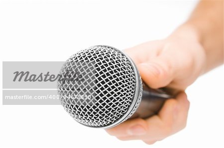 Microphone isolated on white