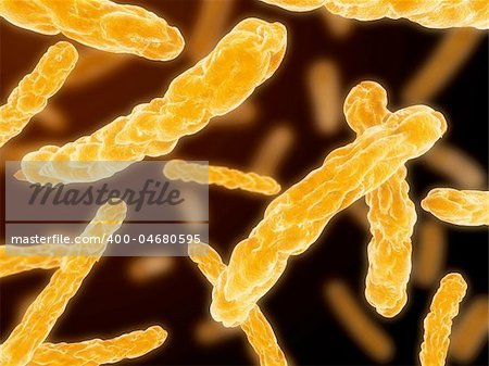 3d rendered close up of isolated bacteria