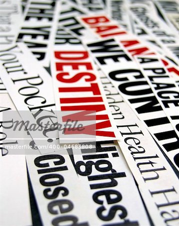 Close up of  Headlines