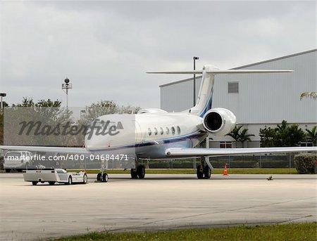 Modern business jet for executive luxury travel