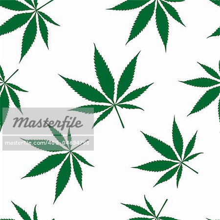 cannabis seamless pattern, abstract texture; vector art illustration