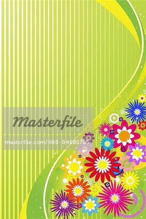 Abstract flowers background with place for your text