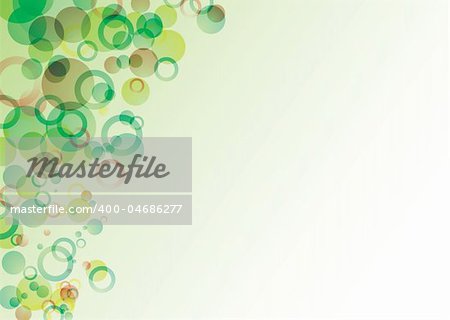 Green abstract bubble background with room to add text
