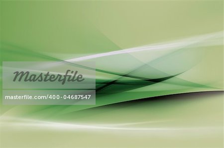 Abstract green waves or veils background texture