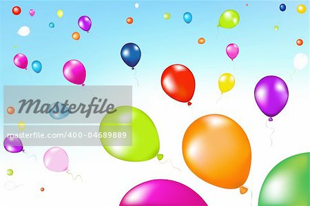 Colorful Balloons In The Sky