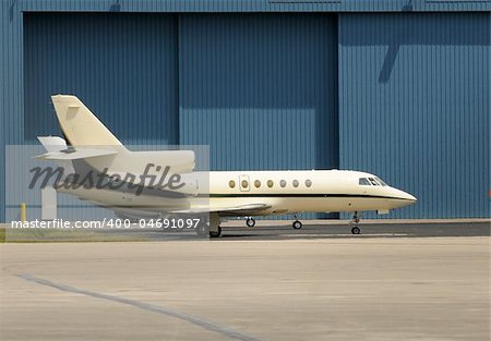 Luxury business jet for executive travel side view