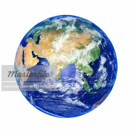 Earth Globe, Asia, high resolution image