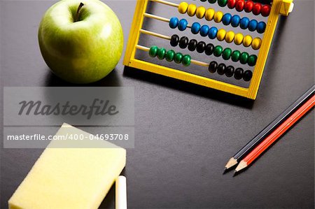 Inscription on a school chalkboard - back to school