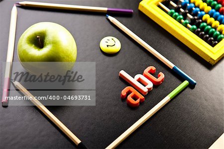 Inscription on a school chalkboard - back to school