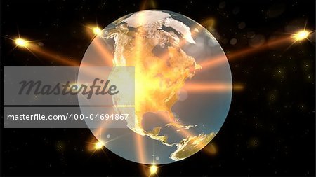 Animation showing a earth globe in high definition