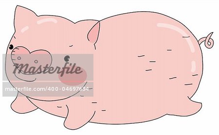 a beautiful drawing of a lovely pig